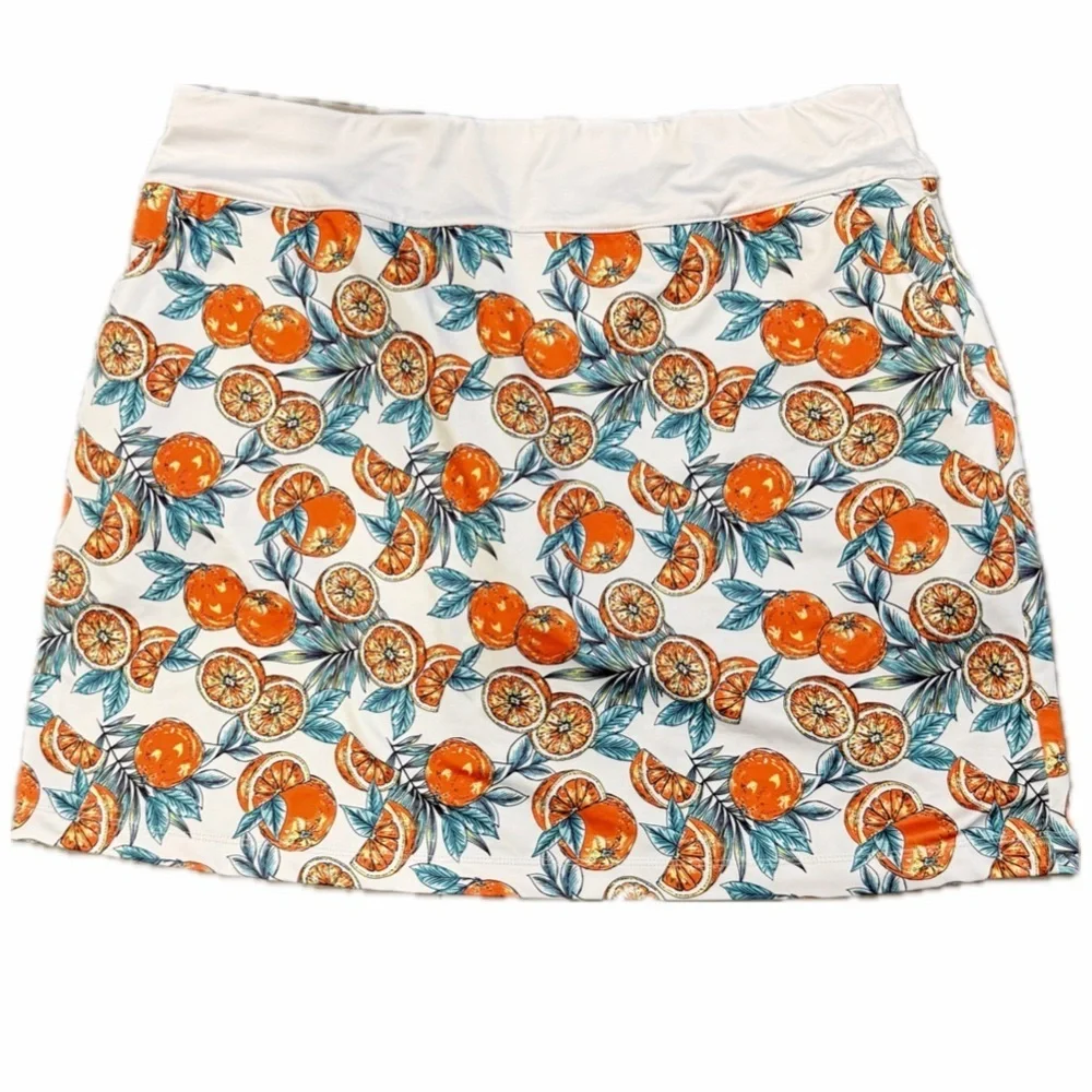 Coral‎ Bay Golf Skort Orange Citrus Sz L wicking PerformanceTennis Athletic Core